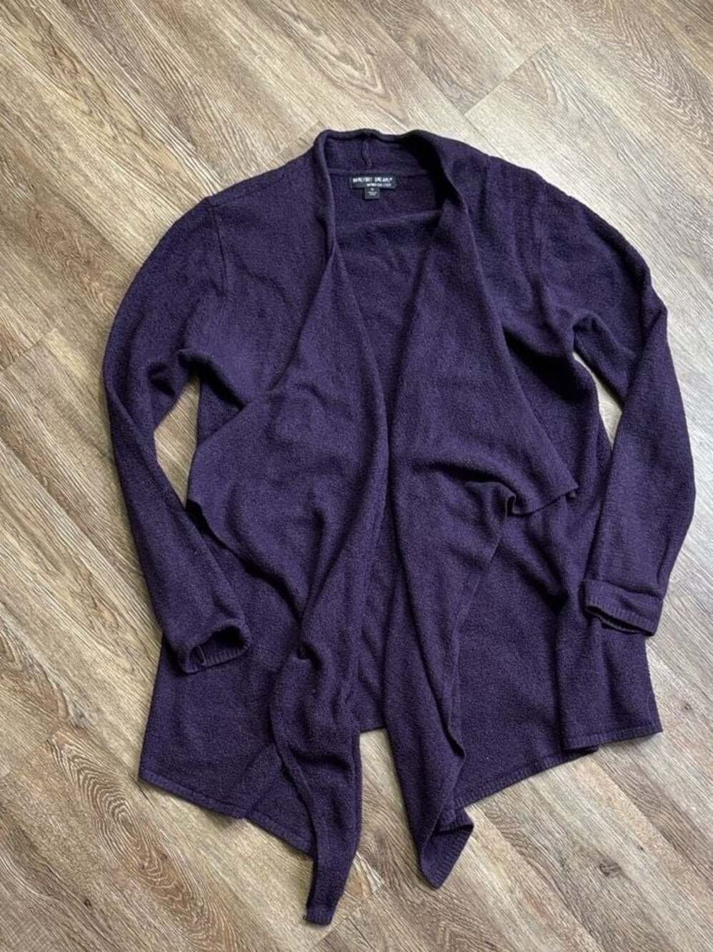 Barefoot Dreams 1X Bamboo Soft Fuzzy Lite Calypso Wrap Cardigan Purple